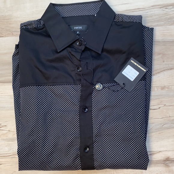 NWT Pavini Button Front Small Long Sleeve Shirt - Picture 10 of 10